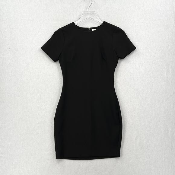 LIKELY Manhattan Mini Sheath Dress Womens 0 Black Crew Neck Short Sleeve Stretch - Picture 4 of 16